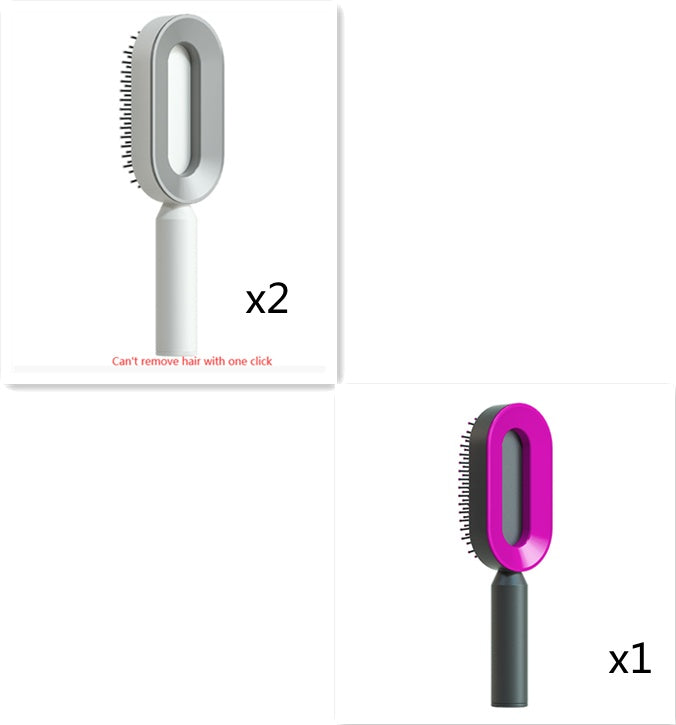 Self-Cleaning Hair Brush – One-Click Hair Removal & Scalp Massage Comb