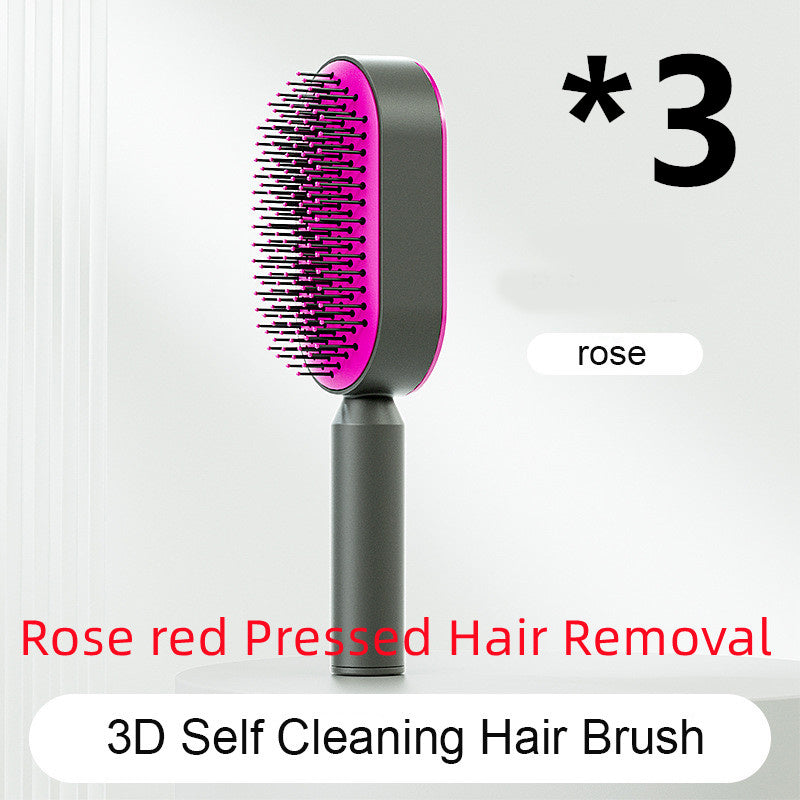 Self-Cleaning Hair Brush – One-Click Hair Removal & Scalp Massage Comb
