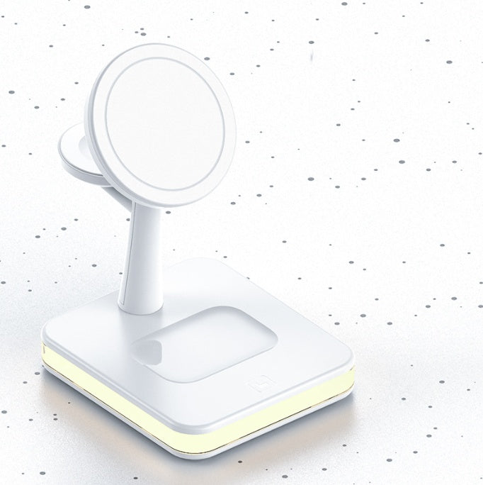 4-in-1 Magnetic Wireless Charging Station with LED Light – Fast Charging Dock for iPhone, Air Pods & Apple Watch