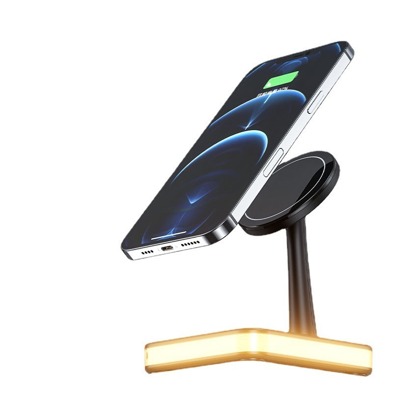4-in-1 Magnetic Wireless Charging Station with LED Light – Fast Charging Dock for iPhone, Air Pods & Apple Watch
