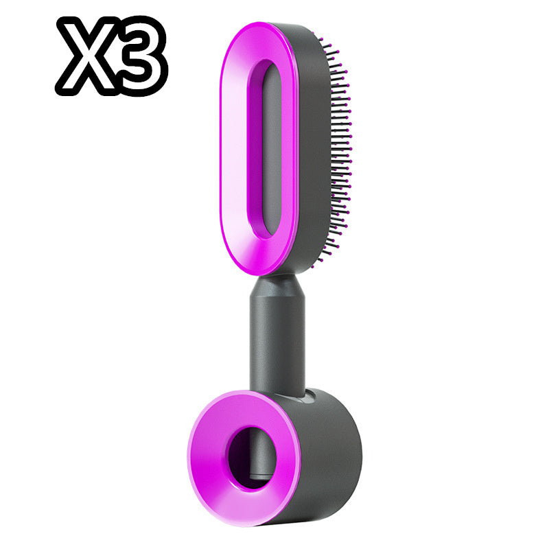 Self-Cleaning Hair Brush – One-Click Hair Removal & Scalp Massage Comb