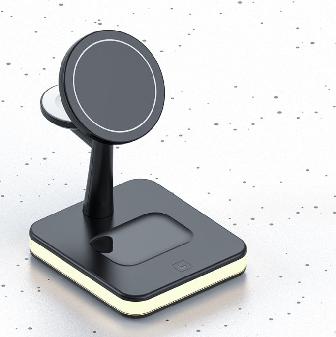 4-in-1 Magnetic Wireless Charging Station with LED Light – Fast Charging Dock for iPhone, Air Pods & Apple Watch