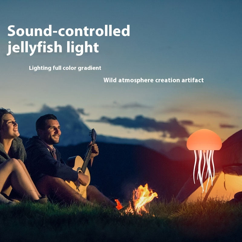 Sound-Controlled Jellyfish Mood Lamp – LED Night Light for Bedroom, Home Decor & Relaxation