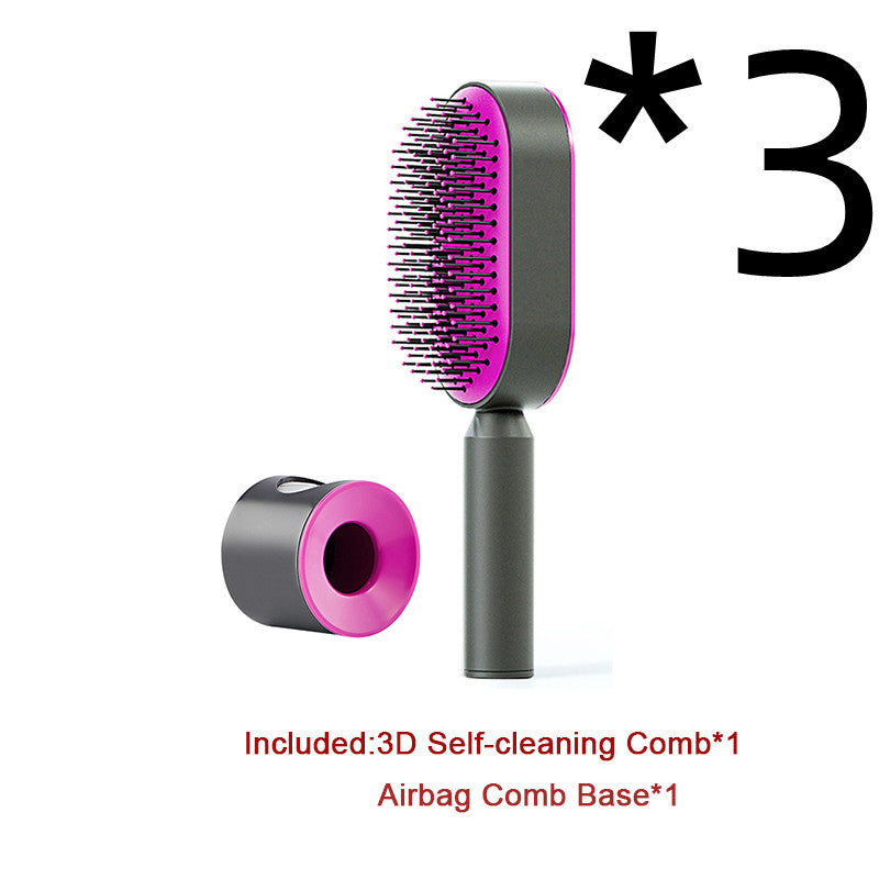 Self-Cleaning Hair Brush – One-Click Hair Removal & Scalp Massage Comb