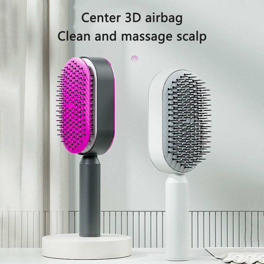 Self-Cleaning Hair Brush – One-Click Hair Removal & Scalp Massage Comb