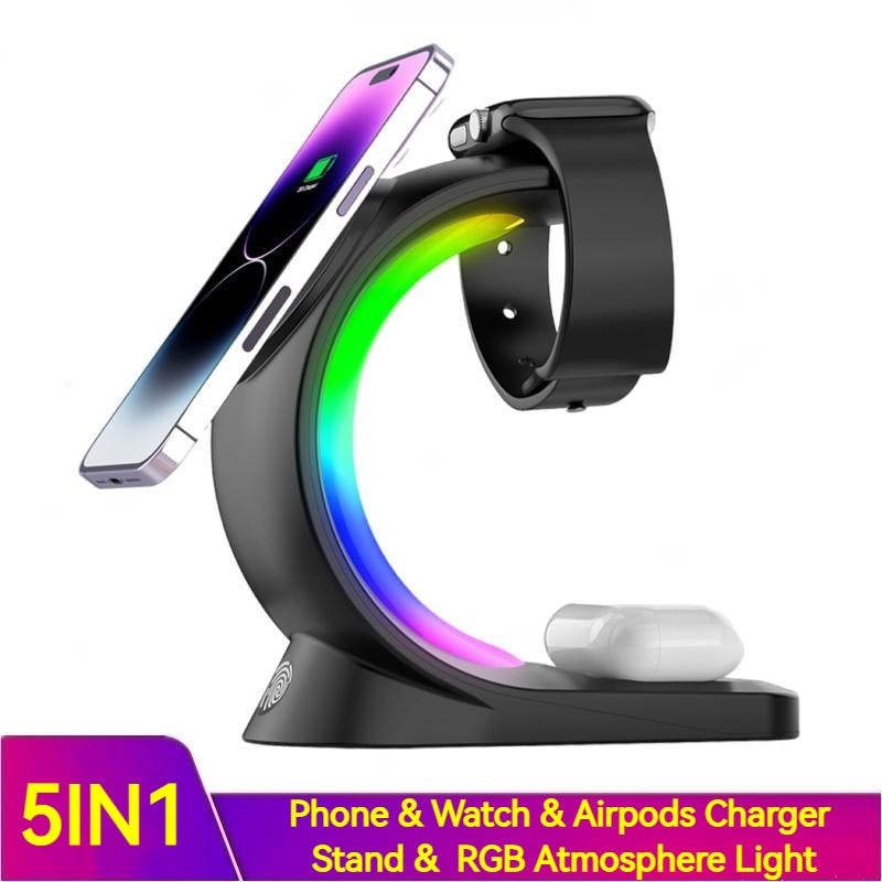 4-in-1 Magnetic Wireless Charger with Light