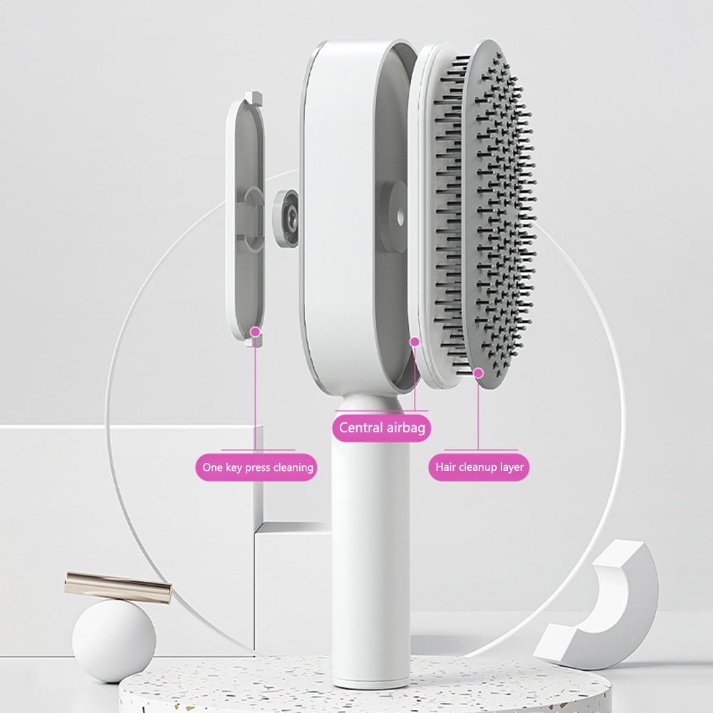 Self-Cleaning Hair Brush – One-Click Hair Removal & Scalp Massage Comb