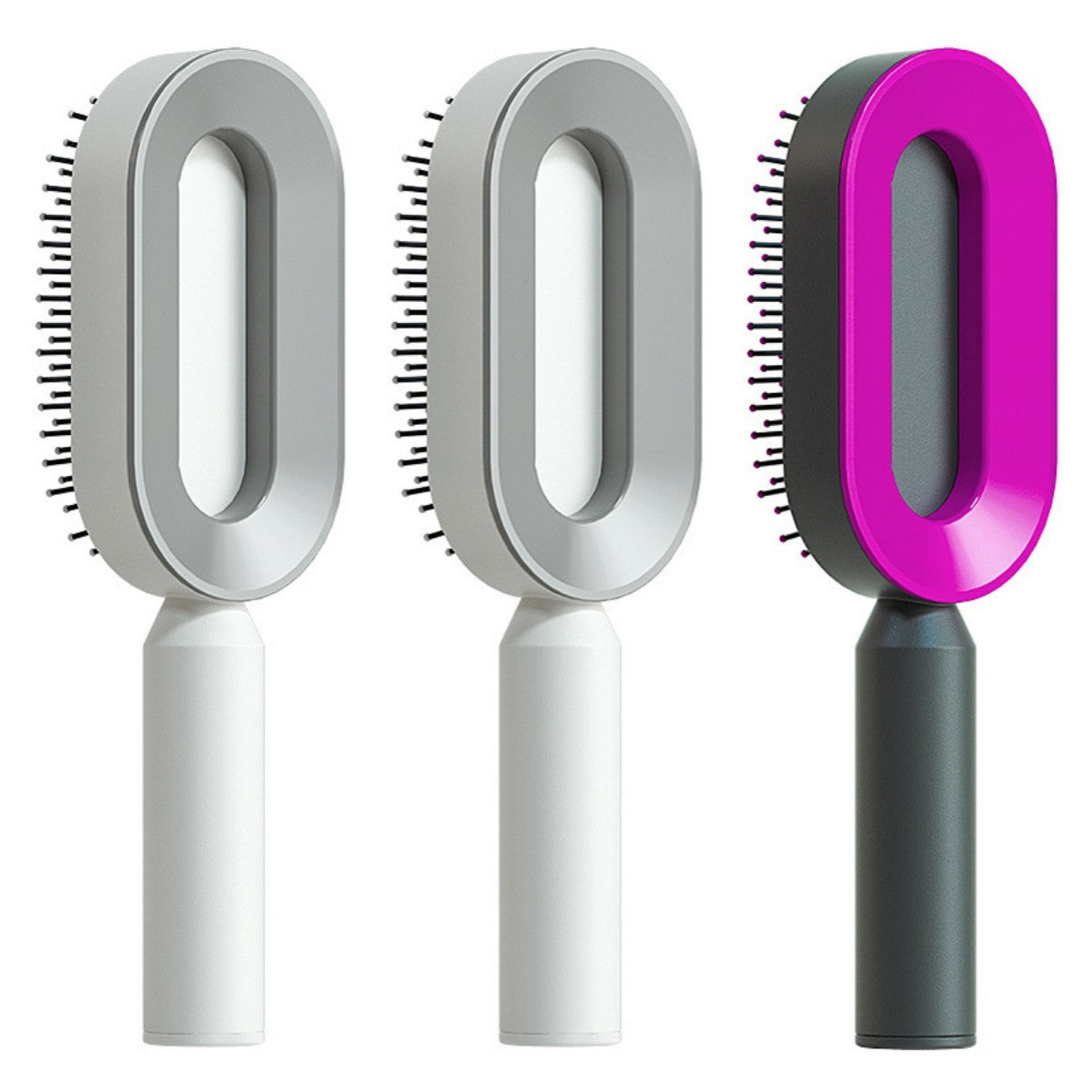 Self-Cleaning Hair Brush – One-Click Hair Removal & Scalp Massage Comb
