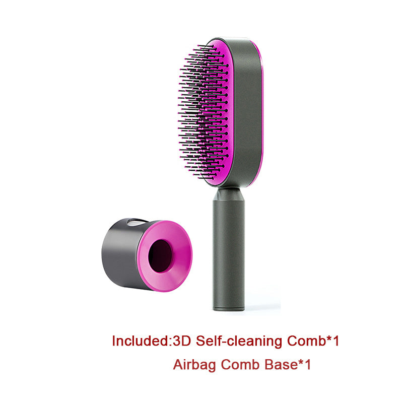 Self-Cleaning Hair Brush – One-Click Hair Removal & Scalp Massage Comb