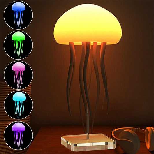 Sound-Controlled Jellyfish Mood Lamp – LED Night Light for Bedroom, Home Decor & Relaxation