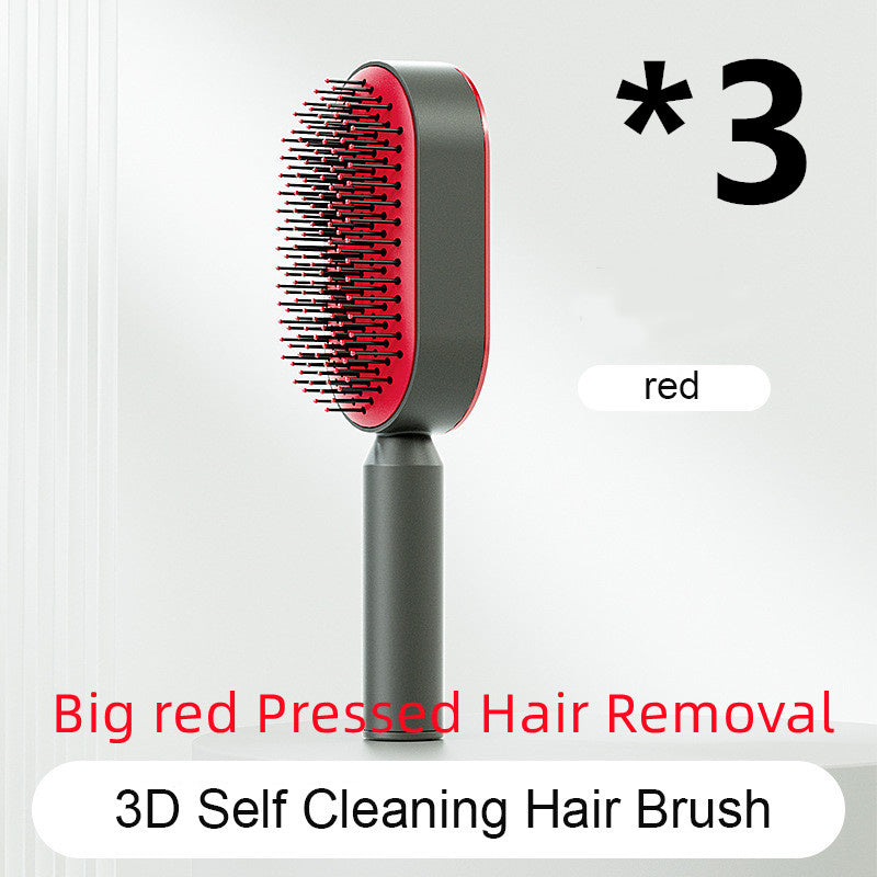 Self-Cleaning Hair Brush – One-Click Hair Removal & Scalp Massage Comb