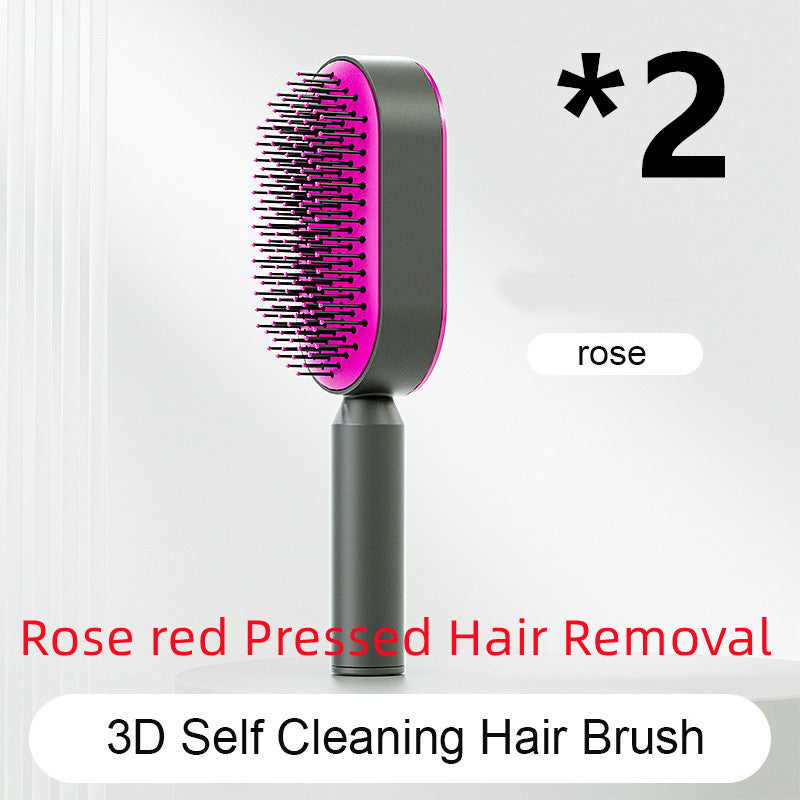 Self-Cleaning Hair Brush – One-Click Hair Removal & Scalp Massage Comb