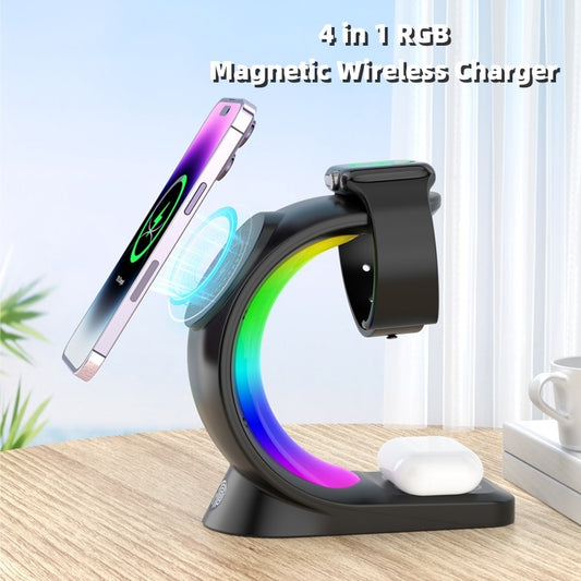 4-in-1 Magnetic Wireless Charger with Light