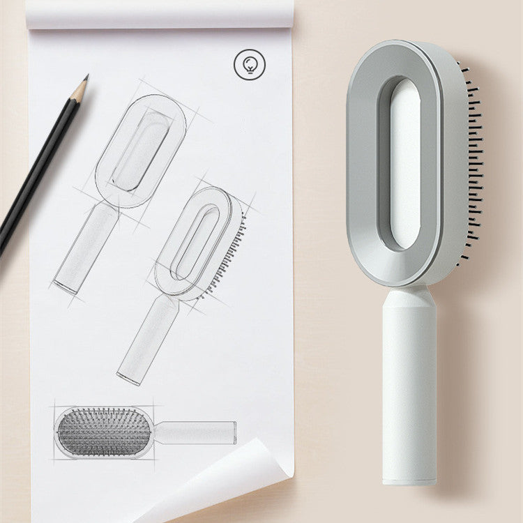 Self-Cleaning Hair Brush – One-Click Hair Removal & Scalp Massage Comb