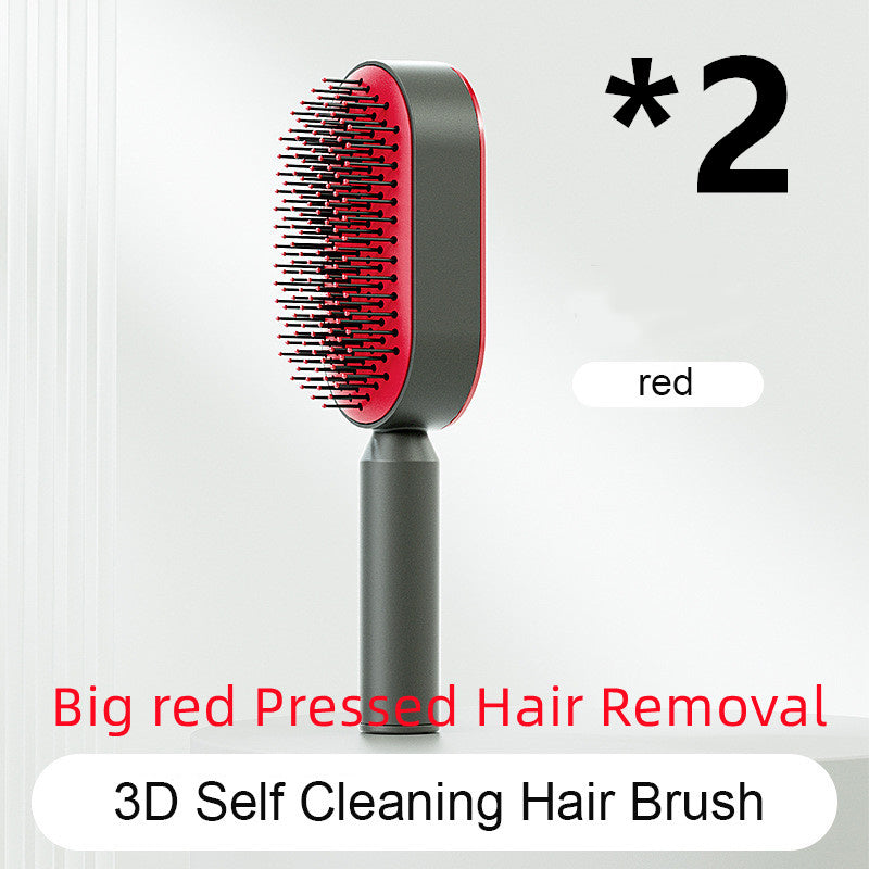 Self-Cleaning Hair Brush – One-Click Hair Removal & Scalp Massage Comb