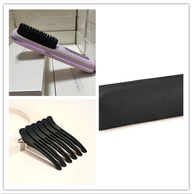 2-in-1 Wireless Hair Straightener Brush – Portable Ionic Comb for Smooth & Shiny Hair