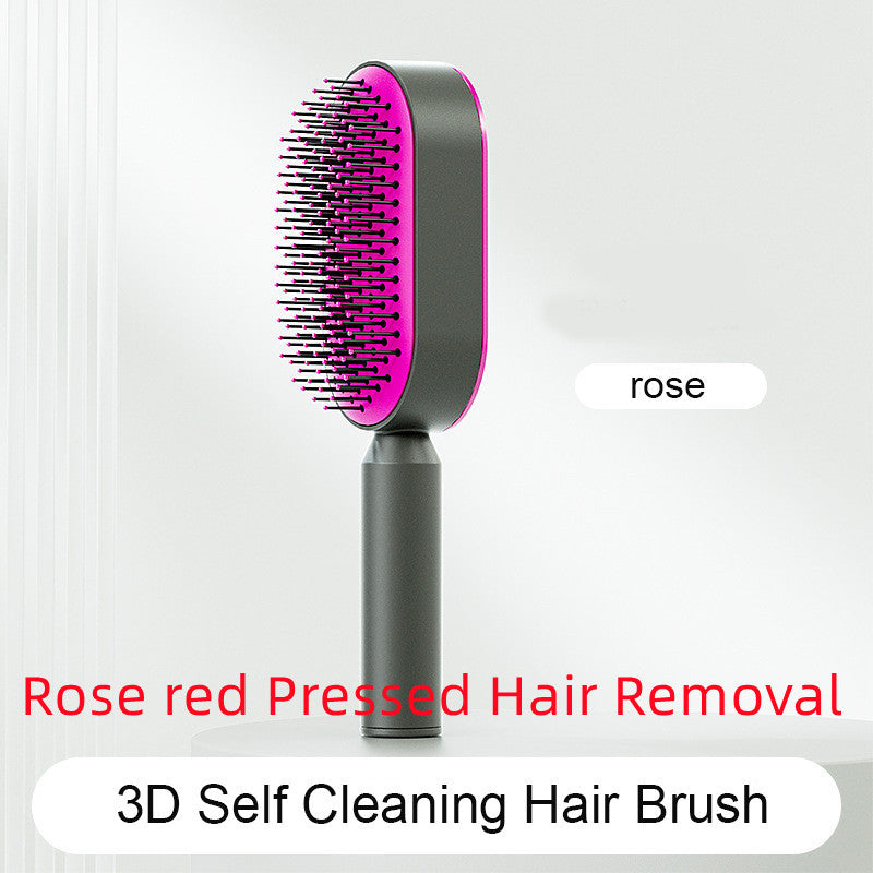 Self-Cleaning Hair Brush – One-Click Hair Removal & Scalp Massage Comb