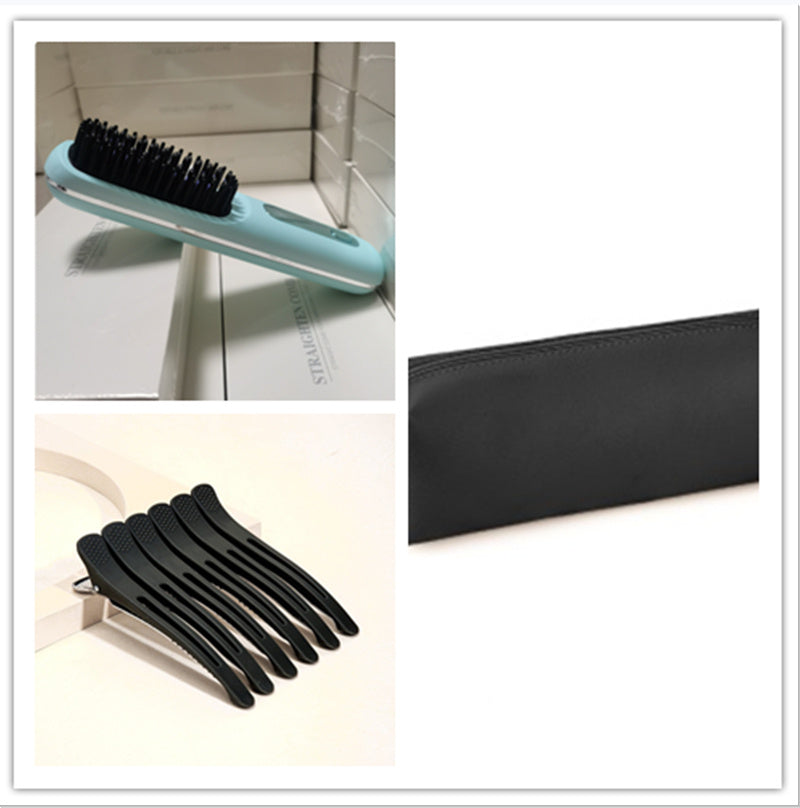 2-in-1 Wireless Hair Straightener Brush – Portable Ionic Comb for Smooth & Shiny Hair